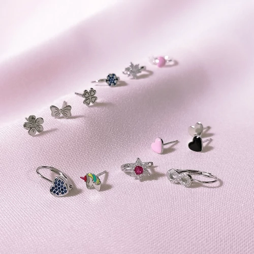 Kislány Ezüst Fülbevalók